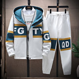 主推款2023春装新款男士套装休闲裤夹克外套两件套TZA20-P95，男装休闲套装，星座1206（原A206）