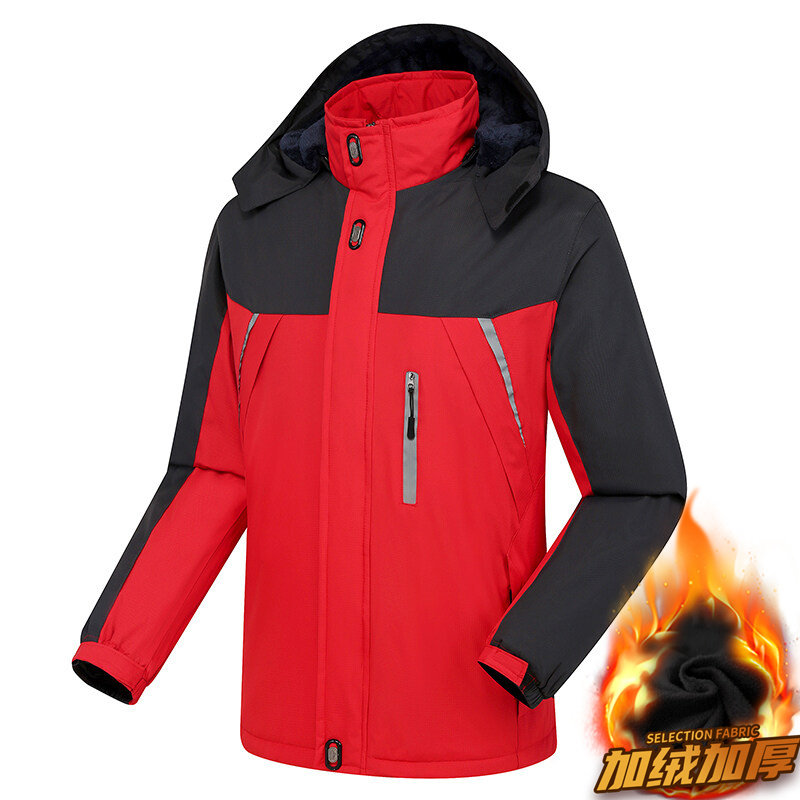 2025冬季保暖加绒加厚反光条登山服冲锋衣男女棉衣外套CFY33-P34,男装夹克,星座1206（原A206）