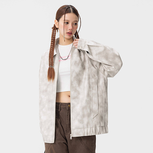 2025秋季新款夹克宽松皮衣男机车服休闲皮衣外套潮流GS6538-P85图片