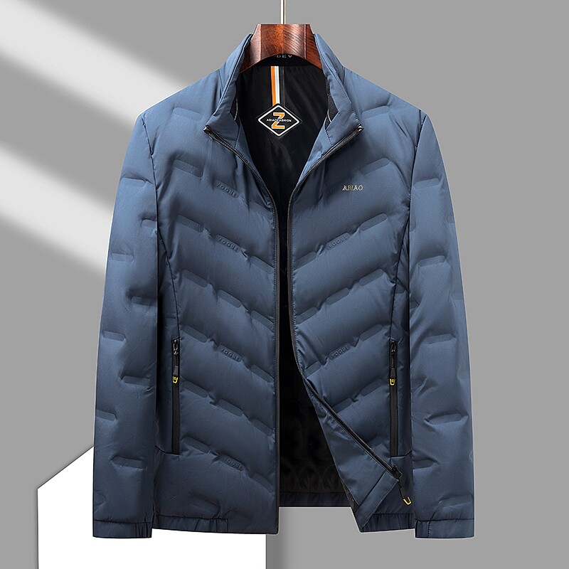 男士短款羽绒服冬季保暖爸爸中老年冬装时尚立领外套HL23126-P170,男装羽绒服,星座1206（原A206）