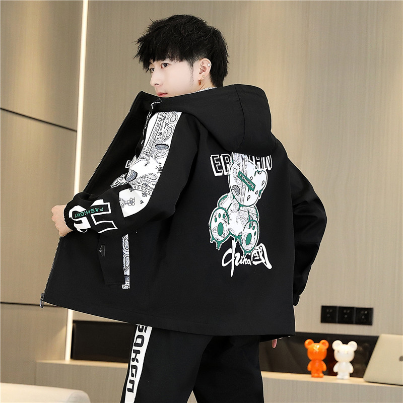秋季新款青少年学生休闲连帽夹克外套男休闲青少年上衣JK811-P65,男装夹克,星座1206（原A206）