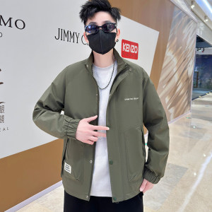 抖音直播2024新款春秋连帽外套开衫高品质夹克男HGC802-P95图片