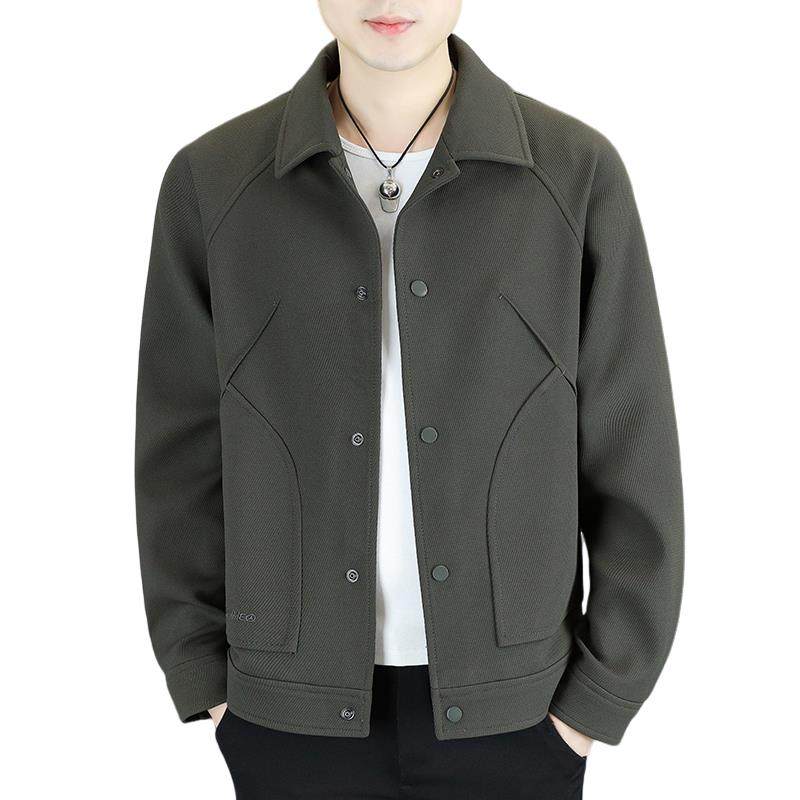 高品质秋冬款毛呢外套翻领休闲夹克刺绣毛呢装HF88102-P140,男装夹克,星座1206（原A206）