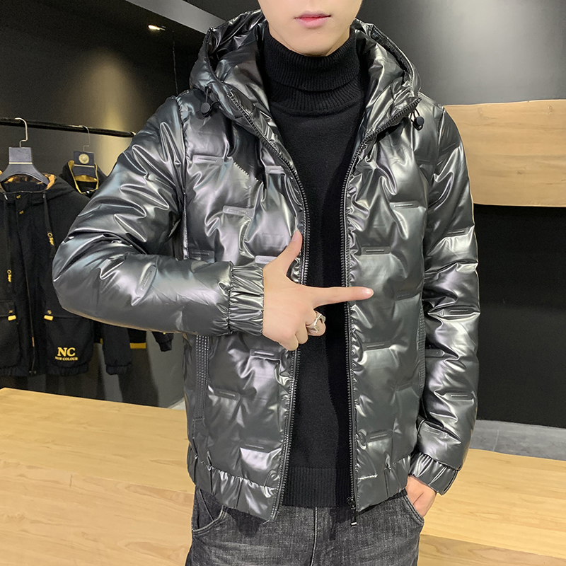 Winter new down jacket men's Korean fashion winter duck down short Hooded Jacket Top