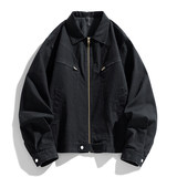 秋冬新款夹克全棉水洗重磅青少年外套日系棒球服上衣GS6392-P105，男装夹克，星座1206（原A206）