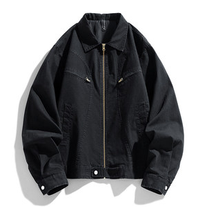 秋冬新款夹克全棉水洗重磅青少年外套日系棒球服上衣GS6392-P105图片