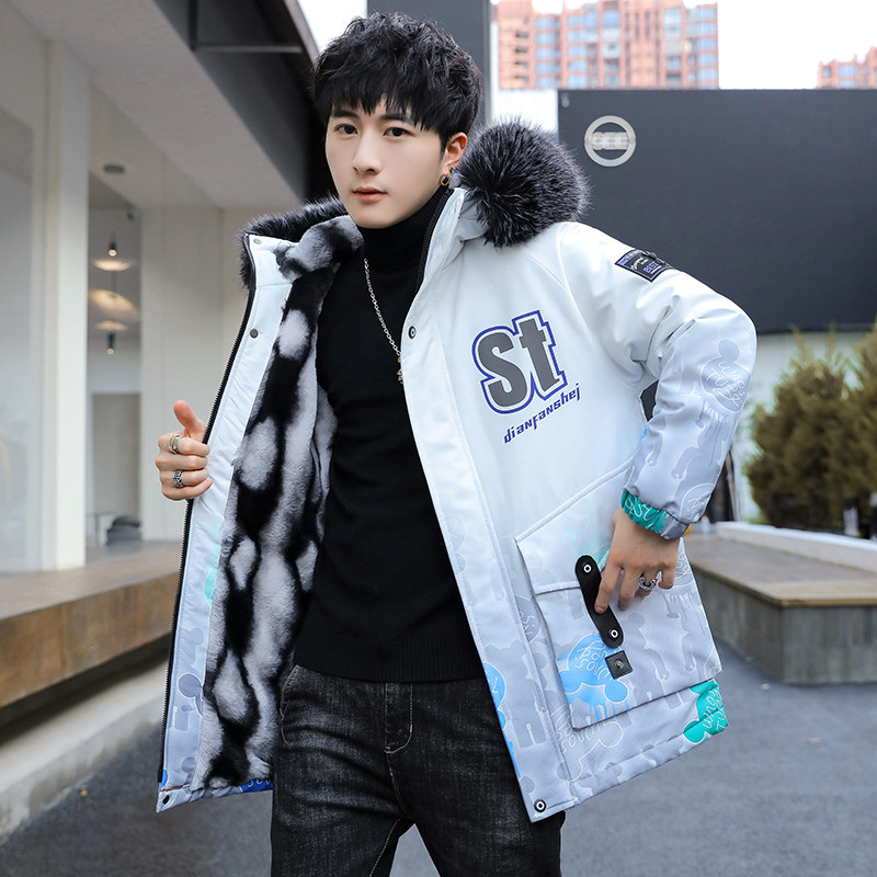 2023新款加绒加厚兔毛夹克数据多乐棉档次高棉衣男JK07-P110图片