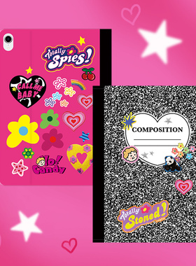 电影作业本美式iPad保护壳磁扣亚克力笔槽10.2Pro11寸129复古美剧air67mini7pro24ipad11/13寸2025款