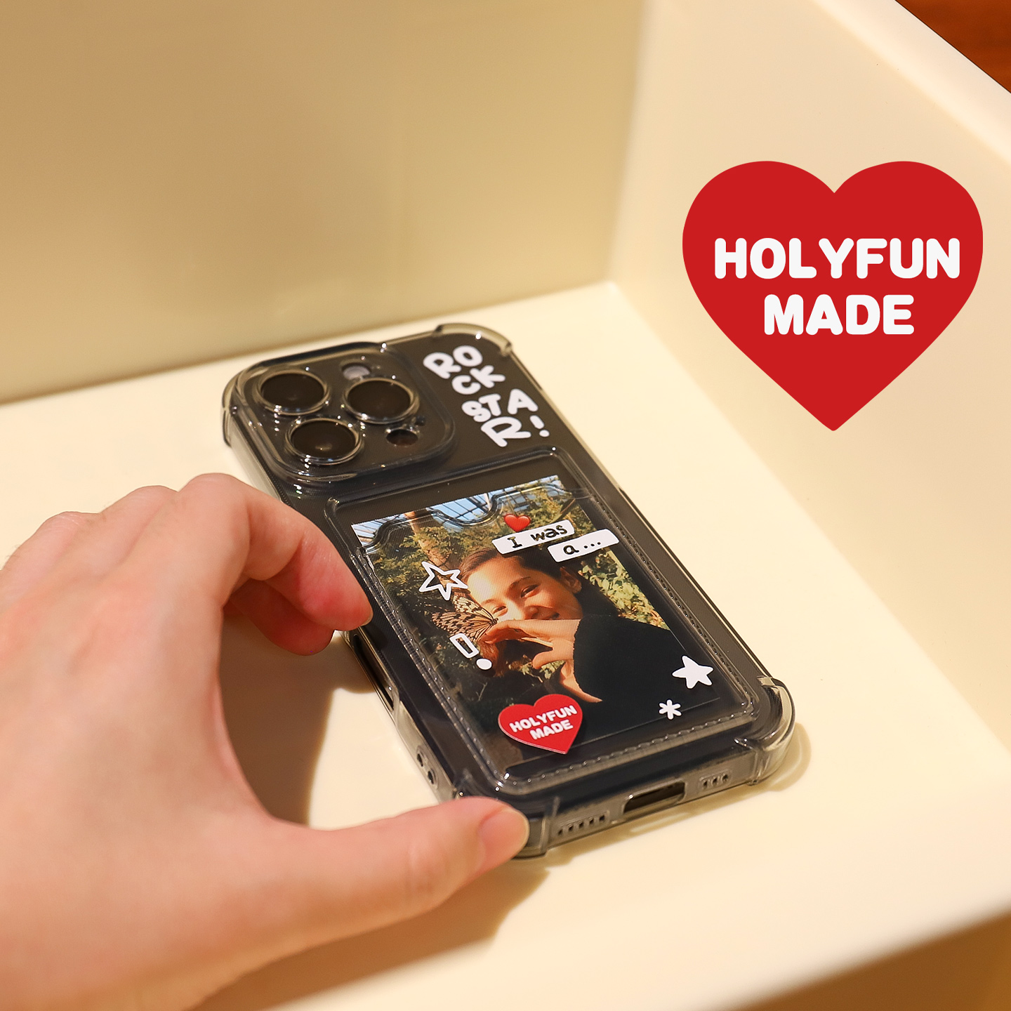 插卡摇滚和风猫饭适用苹果17/16promax耐脏防摔iPhone14手机壳苹果12透明全包15保护套iphone可替换卡片男女