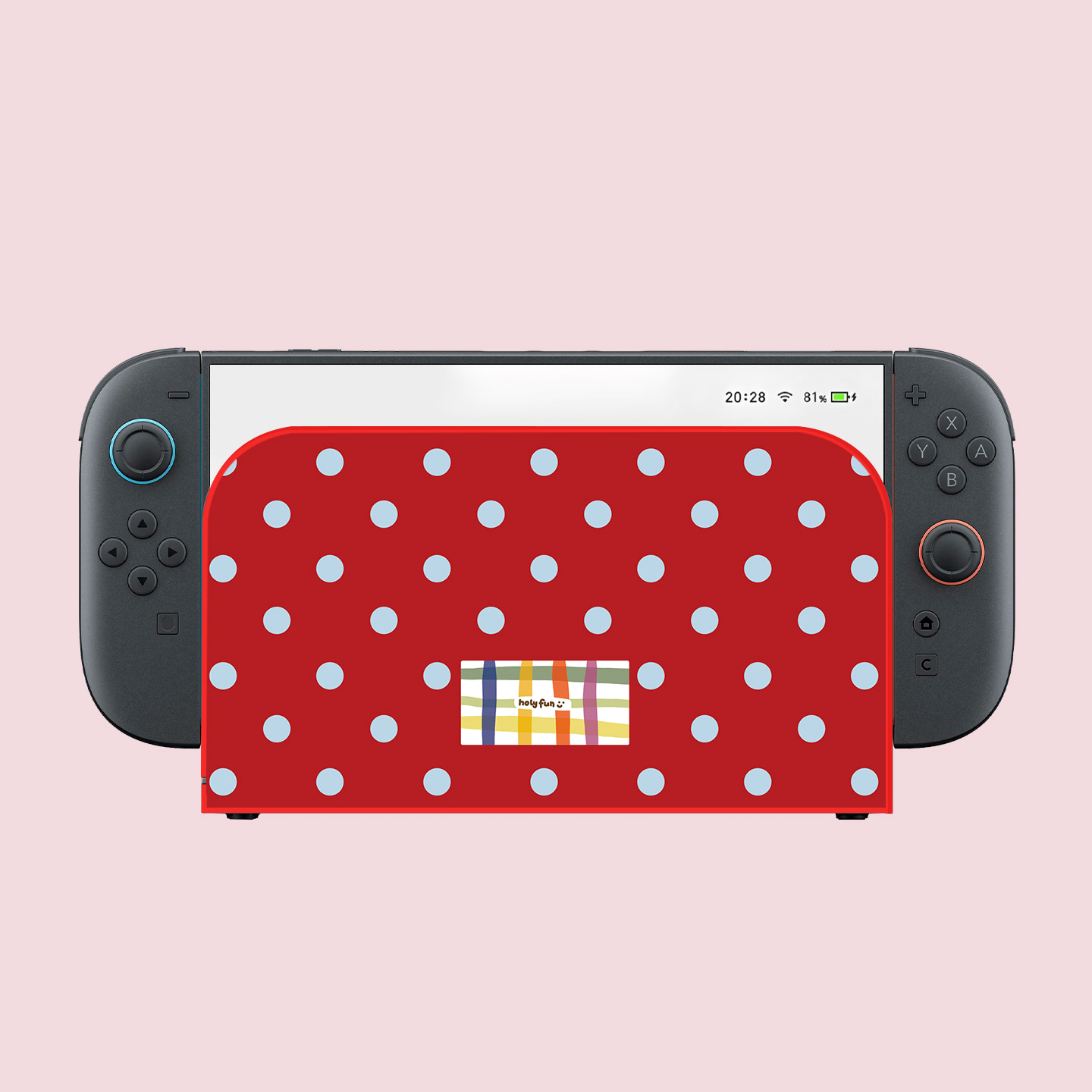 新款任天堂switch2/oled/1代A仔彩虹格主机盖底座保护壳NS座防尘图片