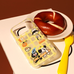 和风猫饭磁吸面包大盗适用苹果华为17promax/16promax/iPhone15手机壳mate60pro全包14pro保护套清新imd双层