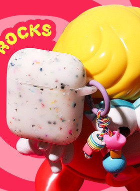 和风猫饭夜光磨砂软壳彩虹糖适用新款4代AirPods/pro123代新款3代保护壳卡通苹果1/2/3代蓝牙耳机套