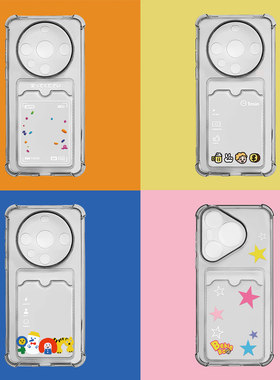 和风猫饭原创拍立得卡包适用华为mate60pro/60pro+/50pro/P70pro/P70/70pro+插卡星星眼五角星小bo小怪兽