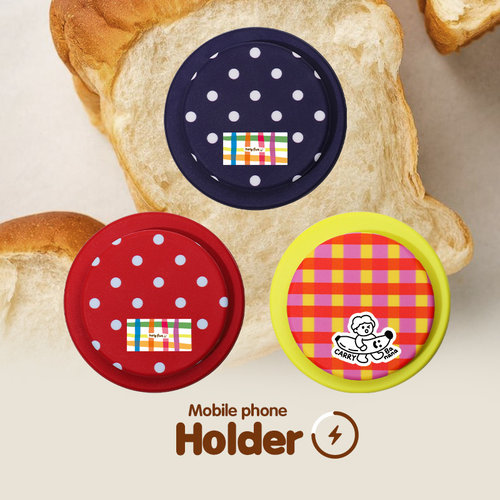 和风猫饭红格子蓝波点磁吸苹果手机气囊支架新女小众华为小米手机