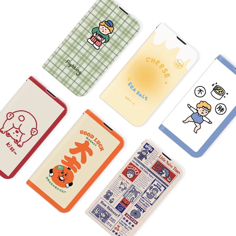 和风猫饭翻盖芭比机头像小人手机壳适用苹果华为安卓可定制