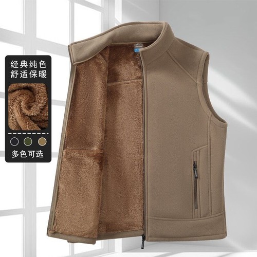 【豆家】撤柜撤标 2025年 新款加绒加厚摇粒绒立领马甲