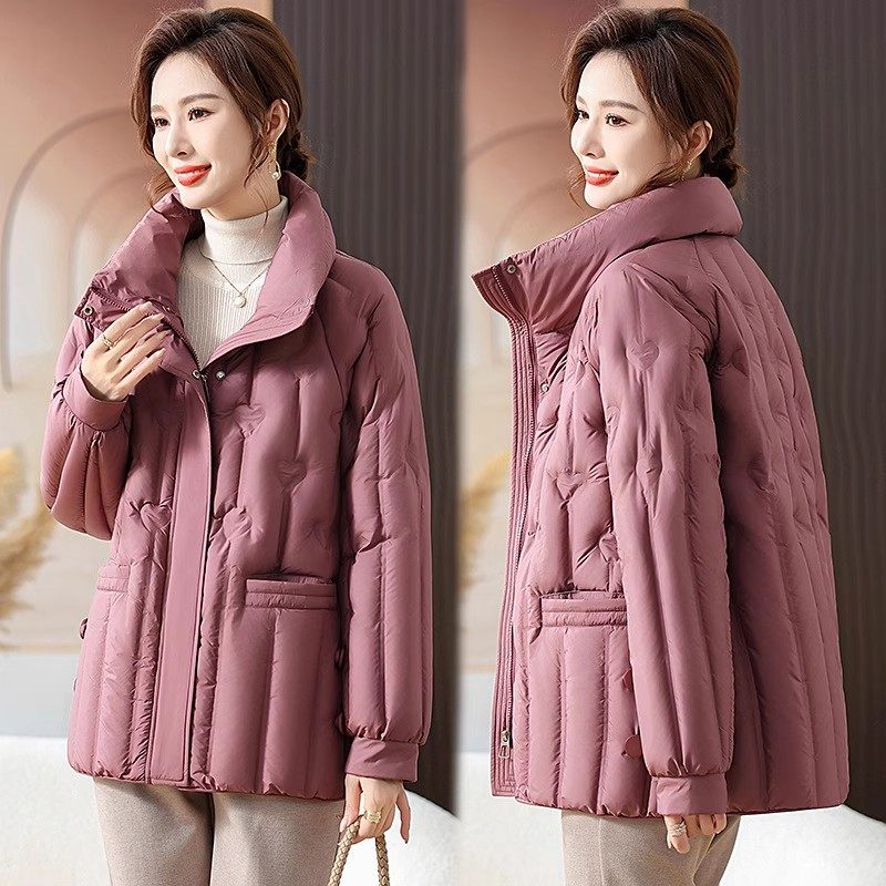 【杉家】撤标撤柜！2025秋冬女新款时尚气质保暖中老年立领羽绒服