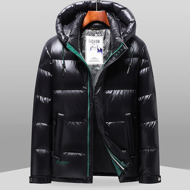 【豆家】撤标撤柜！2025秋冬男士新款时尚潮流亮面可脱卸帽羽绒服