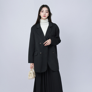 韩版 秋冬女士时尚 撤标撤柜 休闲百搭小个子毛呢大衣外套 杉家