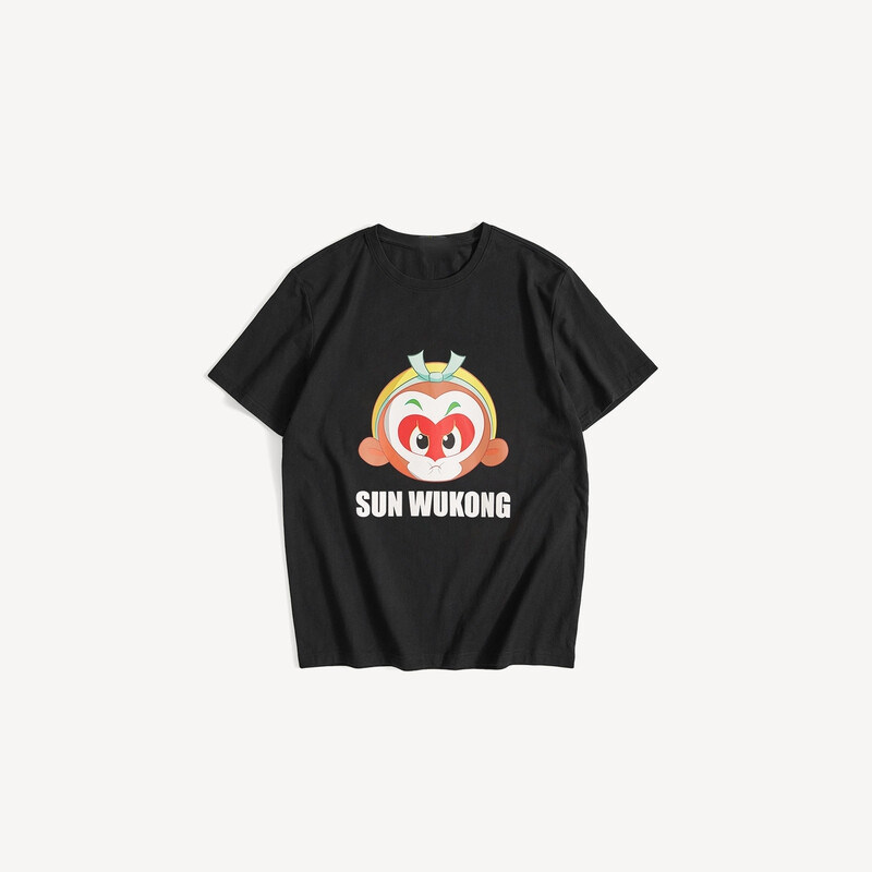 一线撤柜撤标2024年夏季亲子童装男士齐天大圣联盟款短袖T恤圆领