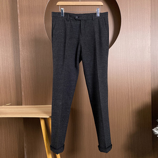 百搭简约舒适有弹力混纺双色商务休闲西裤 撤标经典 2023时尚 男士