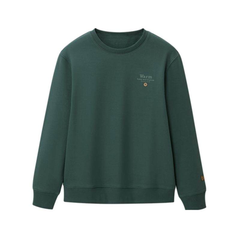 一线撤柜撤标2024年秋季男含羊毛基础纯色智慧绒休闲字母圆领卫衣