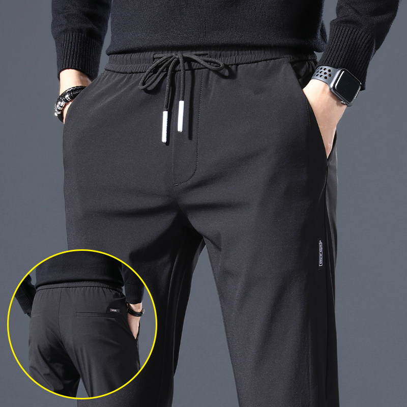 撤标撤柜(D)休闲裤男士春秋新款时尚修身舒适弹力百搭直筒小脚裤