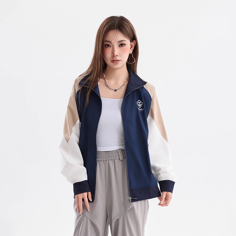 【H家】撤标撤柜！2025年春秋女士时尚简约镶拼青春运动休闲夹克