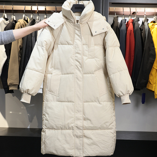 秋冬女过膝长款 撤标撤柜 宽松显瘦加厚保暖连帽棉衣外套 雅家