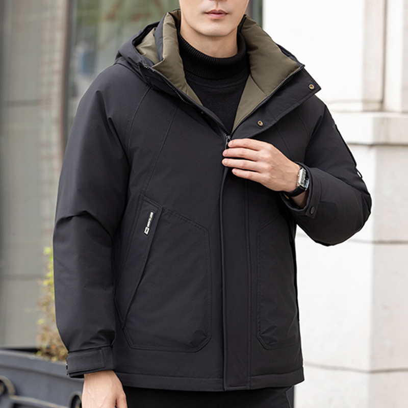 【杉家】撤标撤柜！2025秋冬男士新款户外时尚保暖连帽羽绒服外套