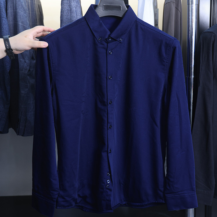 【H家】撤标撤柜！秋冬季男士提花修身加绒保暖休闲长袖衬衫上衣