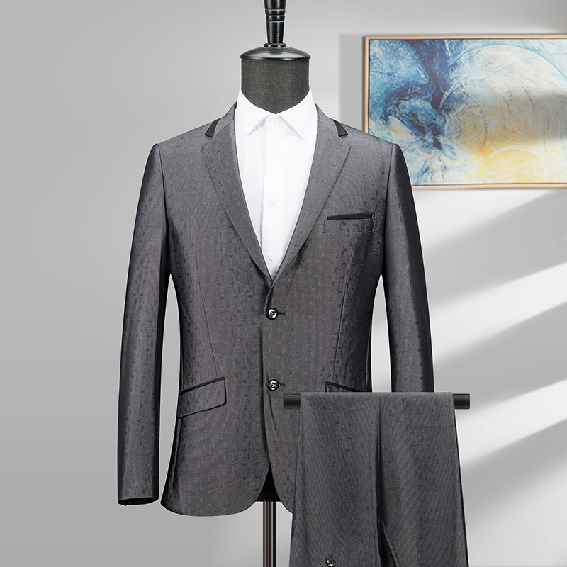 一线撤柜撤标2024年春秋新款纯色时尚百搭新款男时尚商务西服套装