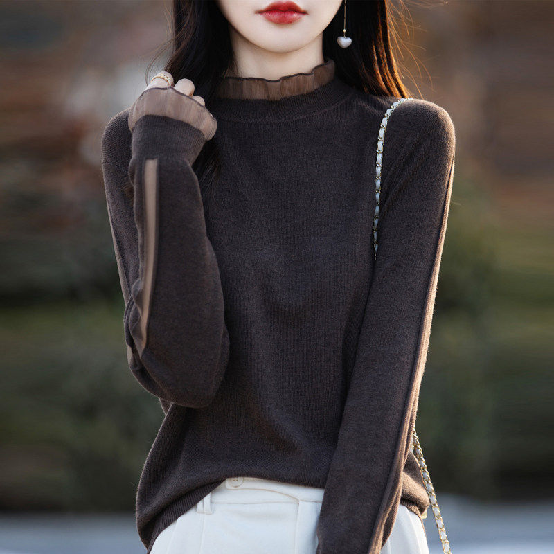 撤标撤柜(A)打底衫女春秋新款小衫洋气针织上衣宽松内搭大码毛衣,女装/女士精品,毛针织衫,淘宝优惠券,粉丝福利购,淘宝优惠卷