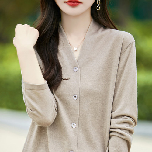 撤柜撤标(A)减龄显瘦初秋外套女春秋款大码女装秋冬针织开衫毛衣