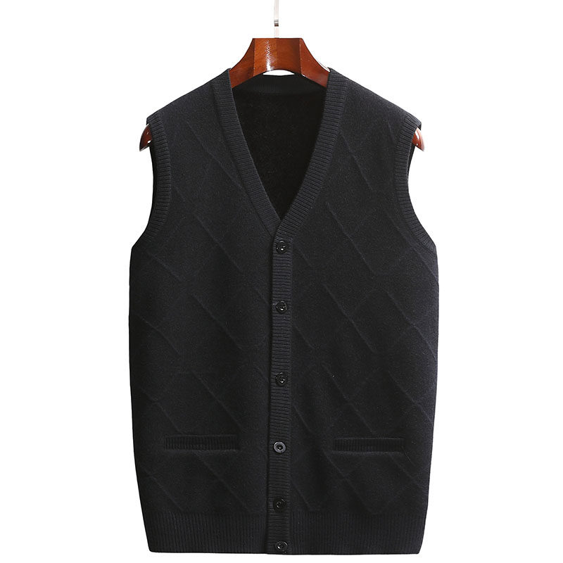 撤标撤柜(C)秋冬男士质感百搭斜纹提花双口袋设计V领针织马甲,男装,常规马甲,淘宝优惠券,粉丝福利购,淘宝优惠卷