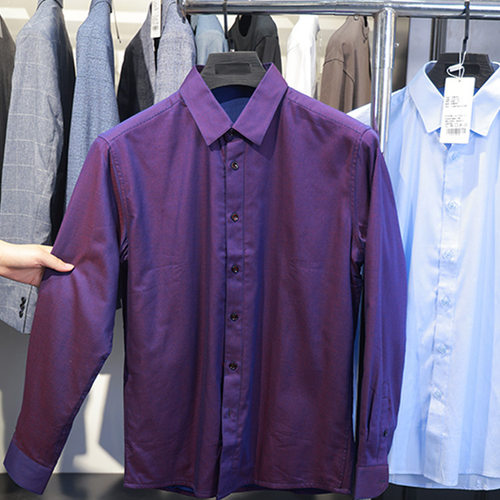 【H家】撤标撤柜！冬季男士舒适柔软亲肤精致提花加绒长袖衬衫