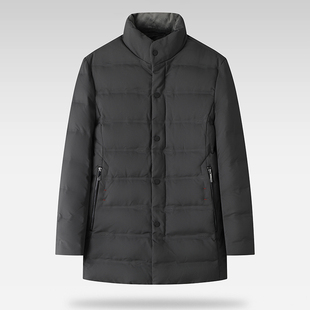 品牌撤柜立领锁温保暖休闲舒适爸爸商务羽绒服男 新款 男士 2024冬季
