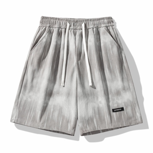 夏季 男士 新款 宽松垂感休闲五分裤 撤标撤柜 潮牌简约直筒中裤