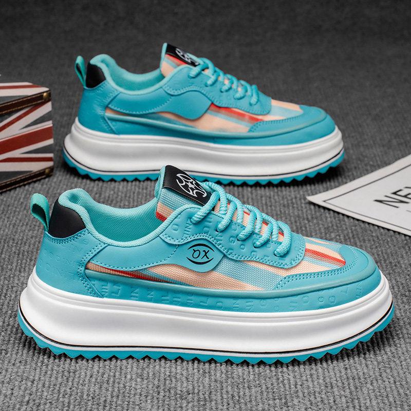 撤标撤柜(H)拼色厚底休闲潮鞋增高软底舒适运动老爹鞋百搭男鞋