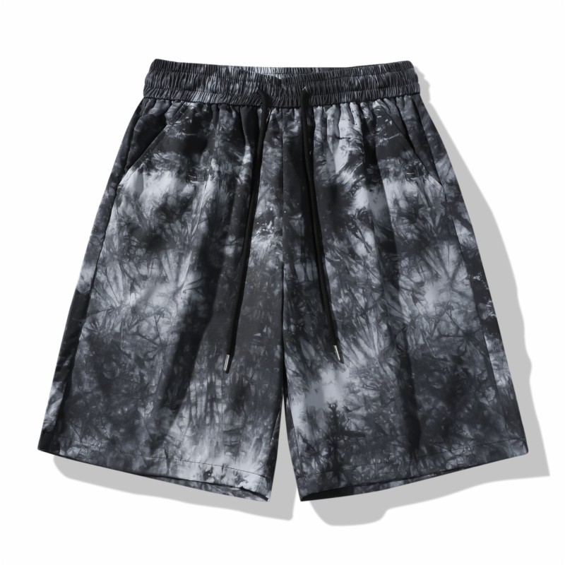 撤标撤柜（N）扎染短裤男夏季新款宽松垂感休闲五分百搭直筒中裤,男装,短裤,淘宝优惠券,粉丝福利购,淘宝优惠卷