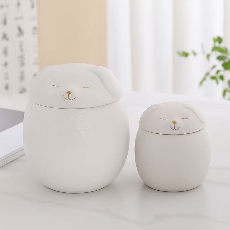 大号萌宠小猫茶叶罐陶瓷储物罐子防潮密封粗陶罐创意个性小茶仓