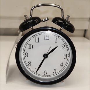 宜家德卡静音黑色酷小闹钟大学生宿舍简约现代北欧式ins职场男女