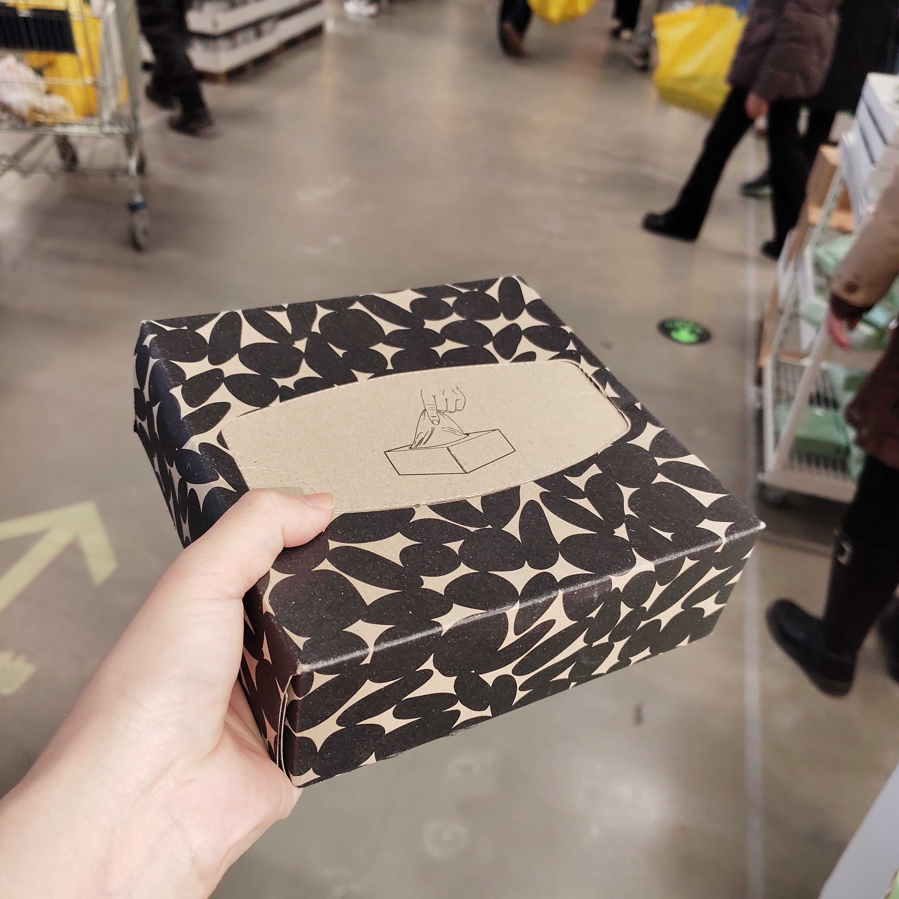 宜家哈维库斯纸盒装餐巾纸带鹅卵石盒图案黑色白色32x16厘米简约,洗护清洁剂/卫生巾/纸/香薰,餐巾纸,淘宝优惠券,粉丝福利购,淘宝优惠卷