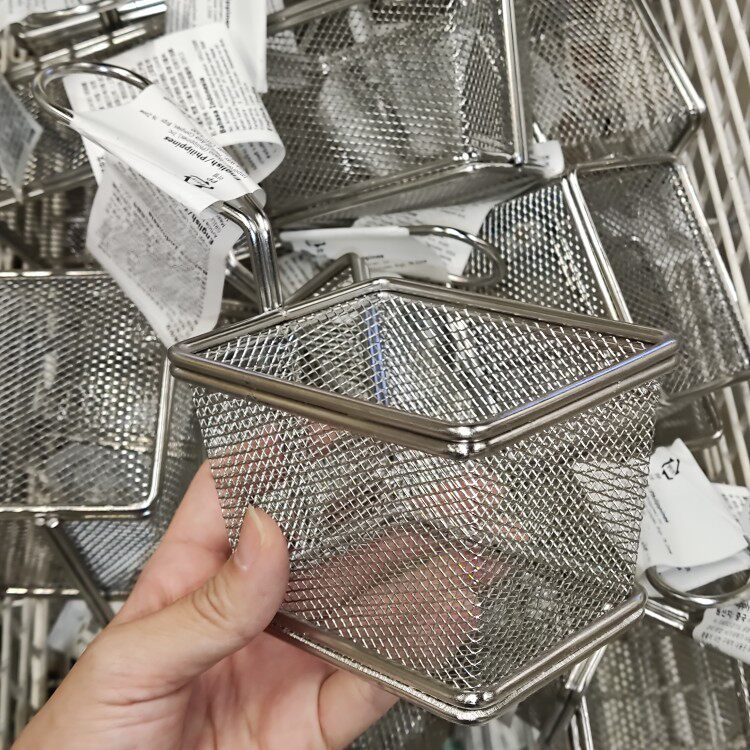 宜家格里绨徳上菜网篮炸薯条盛具 40516860银色简约北欧式不锈钢