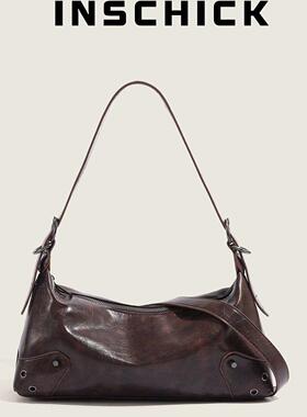 2025小众设计新款女包包秋冬季美拉德腋下包洋气百搭单肩斜挎包女