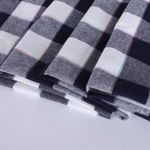 纯棉布料diy方块格子衬衫裤子