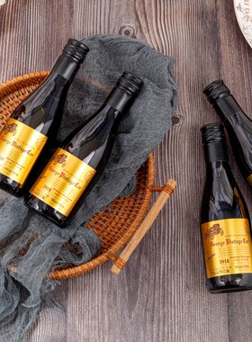 法国小瓶红酒珍藏金标老爷车原装进口AOP14度葡萄酒187ml礼盒装