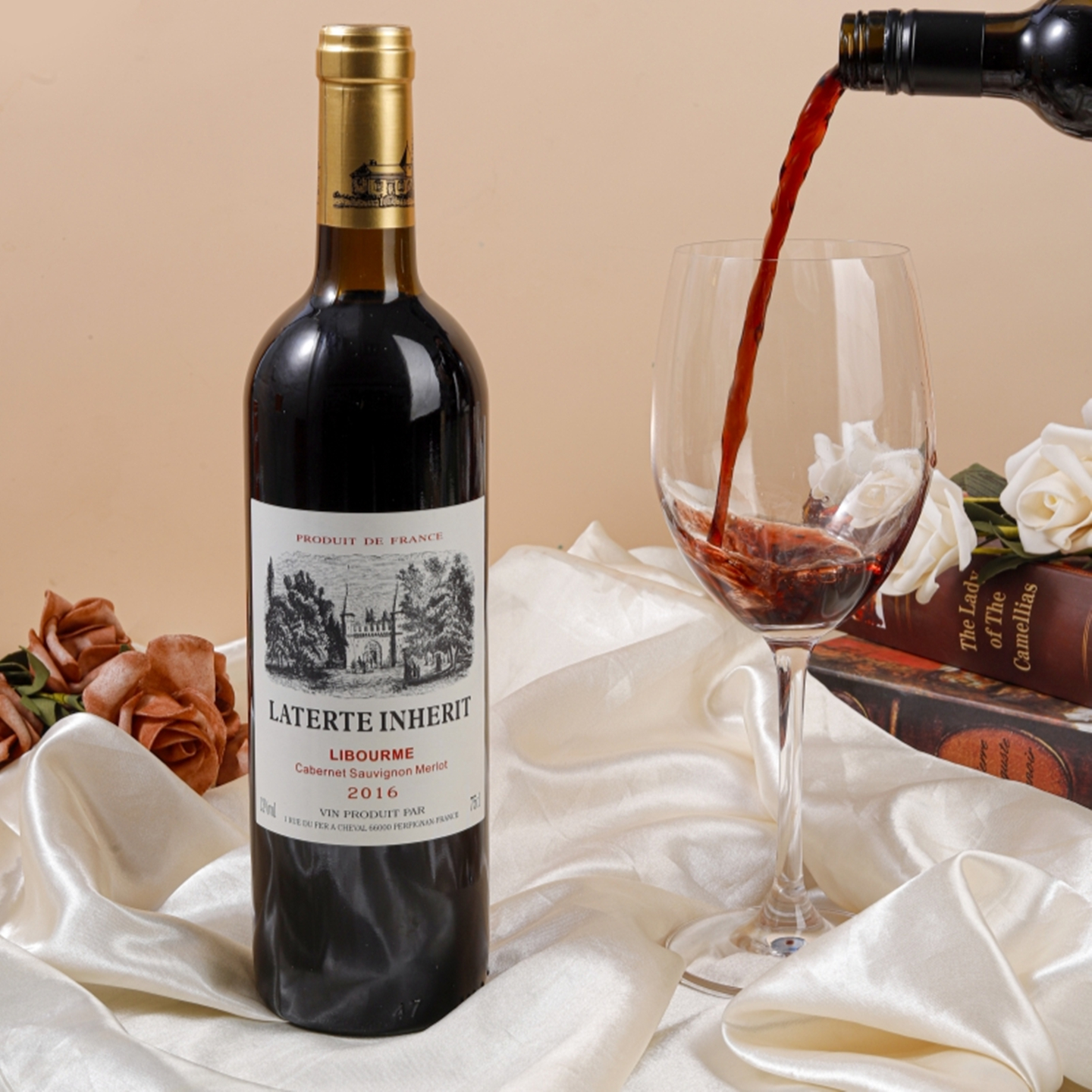 法国原瓶原装进口红酒利布尔纳La菲岩石干红葡萄酒750ml*六瓶整箱