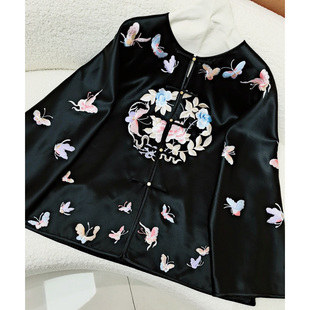 美伦新中式醋酸外套上衣女2025轻奢高级感轻熟风刺绣日常国风禅意