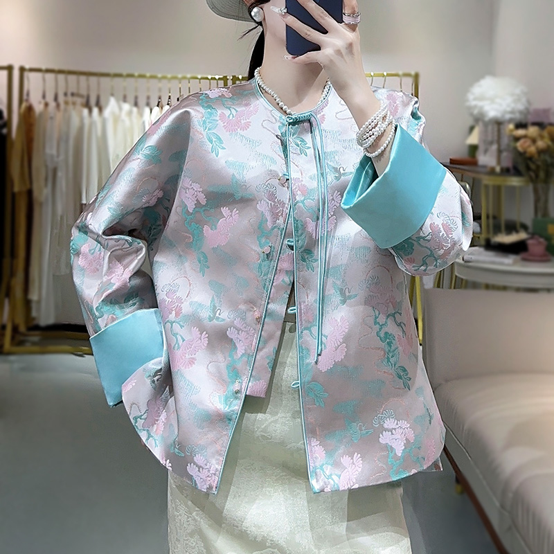 美伦春款2025新款女装新中式唐装上衣中国风戚薇同款短款大码外套